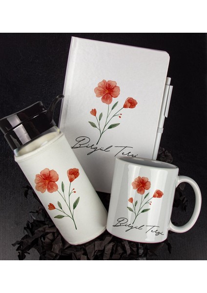 Kişiye Özel Tasarım Defter Kalem Matara ve Kupa Hediye Seti 104959