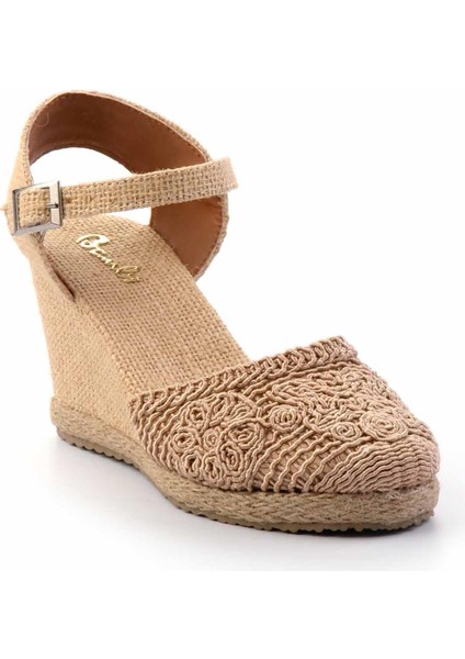 Vizon Örgü Kadın Espadril Düz Topuklu modelleri