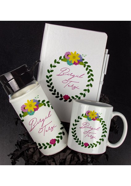 Kişiye Özel Tasarım Defter Kalem Matara ve Kupa Hediye Seti 104862