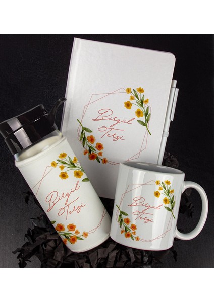 Kişiye Özel Tasarım Defter Kalem Matara ve Kupa Hediye Seti 104929