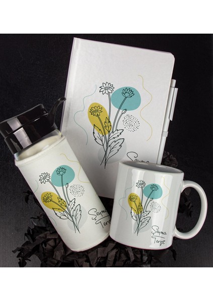 Kişiye Özel Tasarım Defter Kalem Matara ve Kupa Hediye Seti 104769