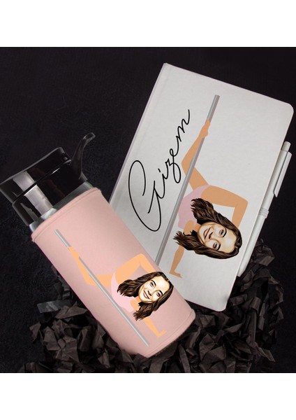 Kişiye Özel Karikatür Tasarım Defter Kalem Matara Hediye Seti 96370