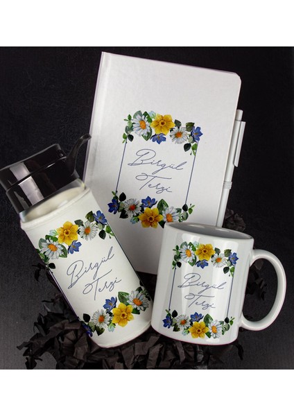 Kişiye Özel Tasarım Defter Kalem Matara ve Kupa Hediye Seti 104926