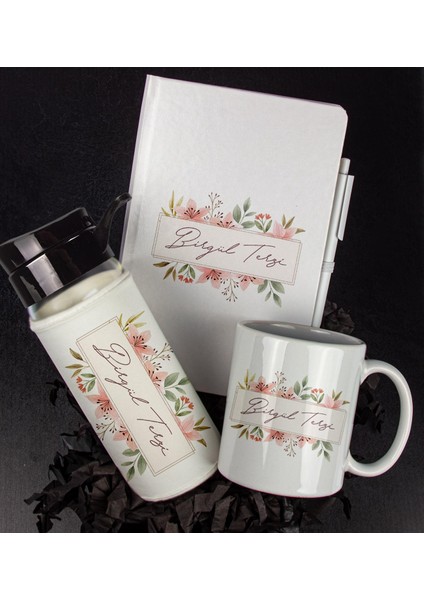 Kişiye Özel Tasarım Defter Kalem Matara ve Kupa Hediye Seti 104938