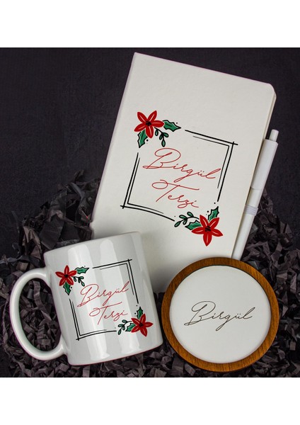Kişiye Özel Defter Kalem Kupa ve Bardak Altlığı Hediye Seti 103920