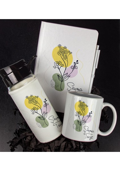 Kişiye Özel Tasarım Defter Kalem Matara ve Kupa Hediye Seti 104776