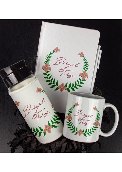 Kişiye Özel Tasarım Defter Kalem Matara ve Kupa Hediye Seti 104867