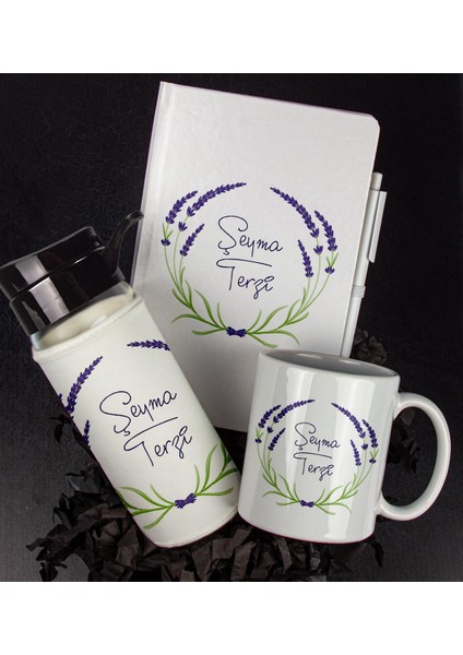 Kişiye Özel Tasarım Defter Kalem Matara ve Kupa Hediye Seti 104821