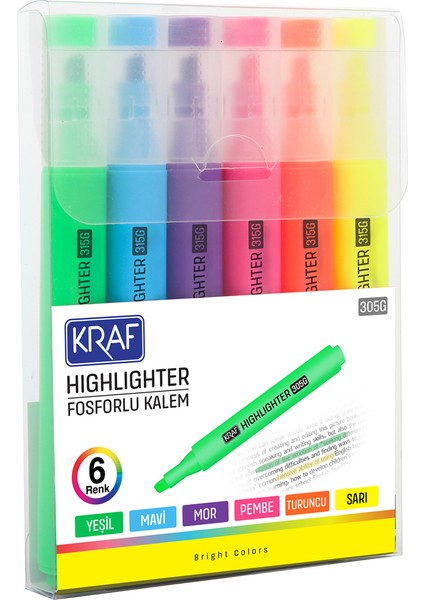 Fosforlu Kalem 6 lı Trıo Brıght 315G