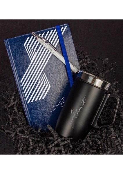Kişiye Özel Tasarım Defter Kalem & Kişiye Özel Termos Hediye Seti 111533