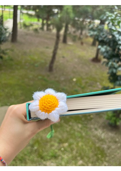 Sumicorn Design Sevimli Amigurumi Örgü Papatya Kitap Ayracı kitap Aksesuarı kitap Severler Için