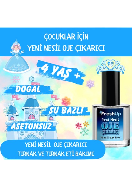 Fresh Up Yeni Nesil Doğal Çocuk Oje Çıkarıcı Naturel Kokusuz 10 ml