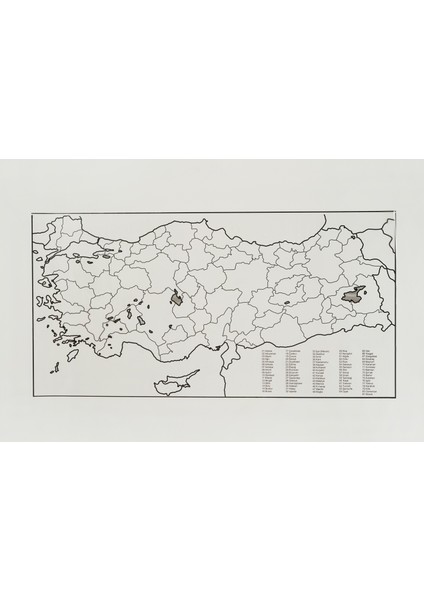 Statik Kağıt Türkiye Haritası 93 x 48 cm