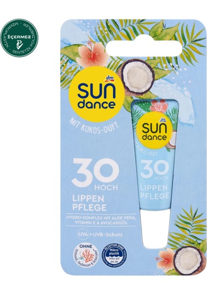 Hindistan Cevizli Dudak Bakım Kremi SPF30, 10 ml