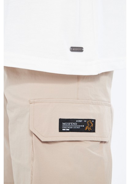 Erkek Likralı Paraşüt Kumaş Normal Kesim Beli Lastikli Kargo Cepli Şort fırsatları