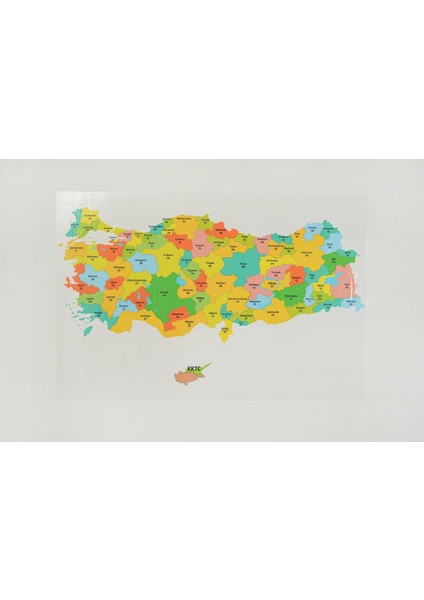 TutturX Türkiye Haritası Özel Baskı 150 x 87 cm