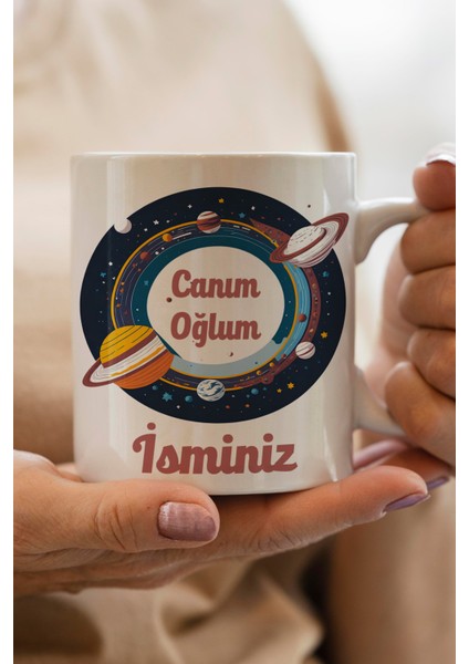 Yılbaşı Hediyesi Kişiye Özel Oğlum Baskılı Kupa Bardak