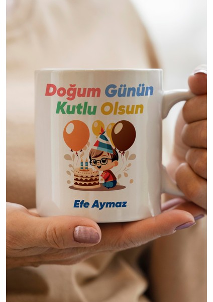 Yılbaşı Hediyesi Kişiye Özel Doğum Günü Baskılı Kupa Bardak