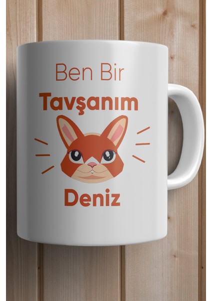 Yılbaşı Hediyesi Kişiye Özel Tavşan Baskılı Kupa Bardak fiyatları