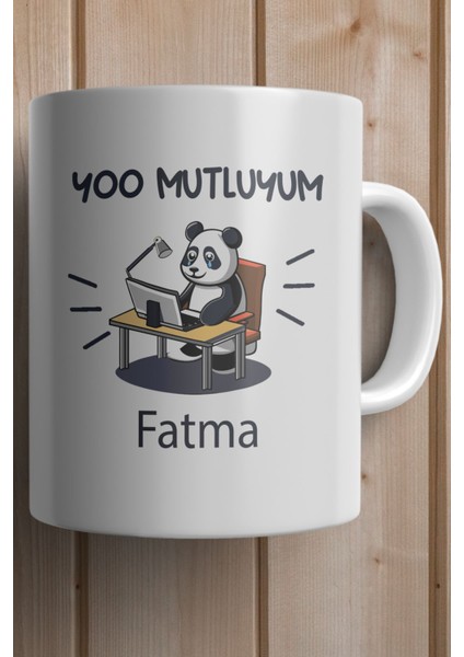 Yılbaşı Hediyesi Kişiye Özel Panda Baskılı Kupa Bardak fiyatları