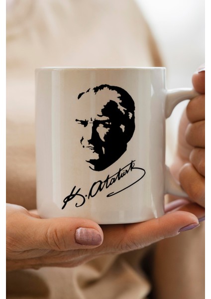 Yılbaşı Hediyesi Kişiye Özel Atatürk Baskılı Kupa Bardak
