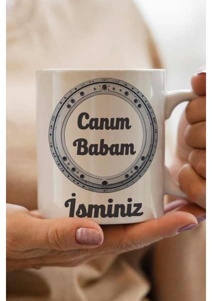 Yılbaşı Hediyesi Kişiye Özel Babam Baskılı Kupa Bardak