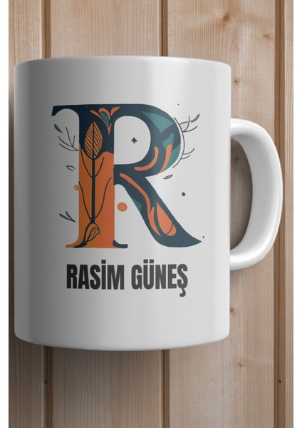 Yılbaşı Hediyesi Kişiye Özel R Harfi Baskılı Kupa Bardak fiyatları