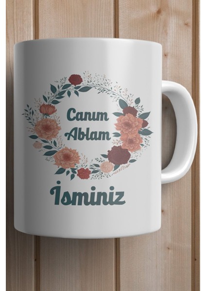 Yılbaşı Hediyesi Kişiye Özel Ablam Baskılı Kupa Bardak fiyatları