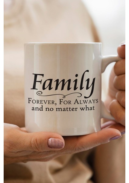 Aile Yazılı Kişiye Özel Baskılı Kupa Bardak