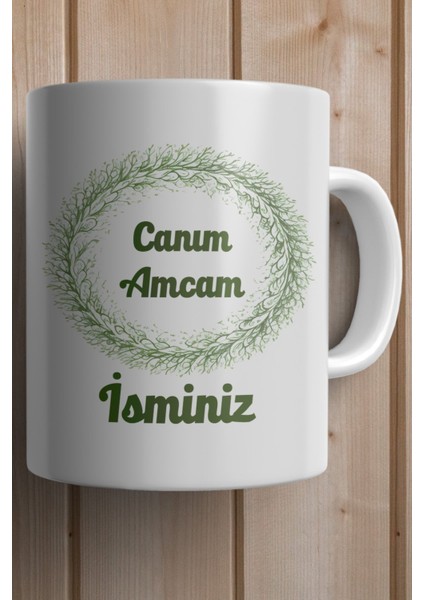 Yılbaşı Hediyesi Kişiye Özel Amcam Baskılı Kupa Bardak fiyatları