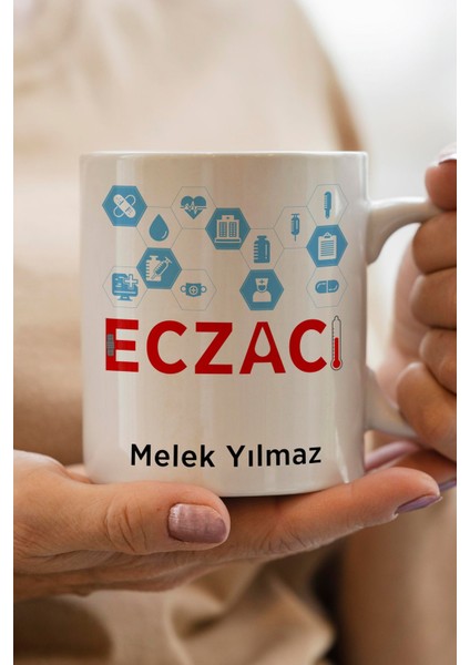 Yılbaşı Hediyesi Kişiye Özel Eczacı Temalı Kupa Bardak