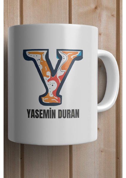 Yılbaşı Hediyesi Kişiye Özel Y Harfi Baskılı Kupa Bardak fiyatları