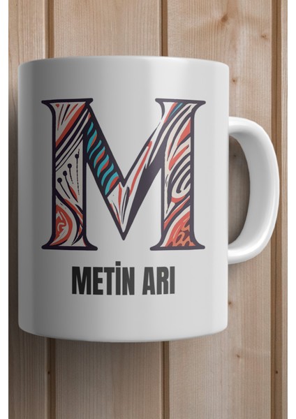 Yılbaşı Hediyesi Kişiye Özel M Harfi Baskılı Kupa Bardak fiyatları