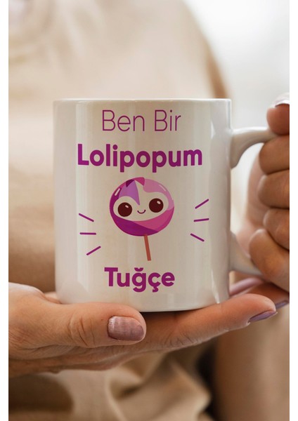 Yılbaşı Hediyesi Kişiye Özel Lolipop Baskılı Kupa Bardak