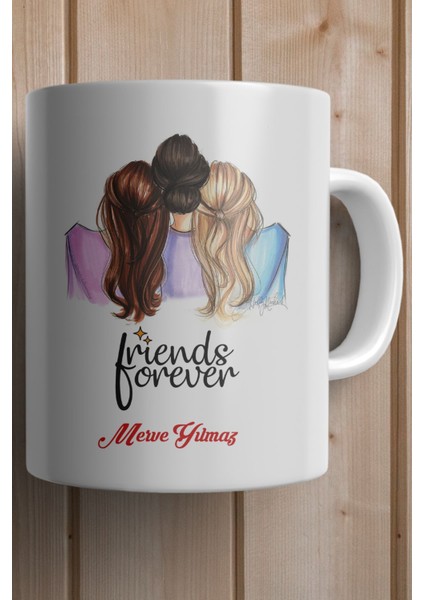 Yılbaşı Hediyesi Kişiye Özel Arkadaş Temalı Kupa Bardak fiyatları