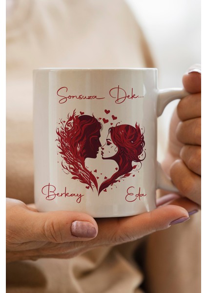 Sevgililer Günü Hediyesi Kişiye Özel Sevgililer Günü Temalı Kupa Bardak