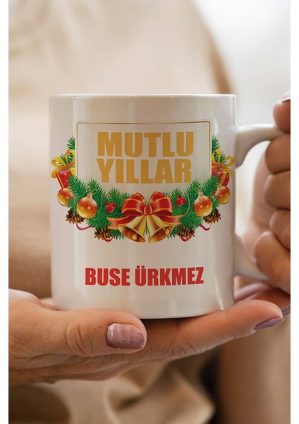 Yılbaşı Hediyesi Kişiye Özel Baskılı Kupa Bardak