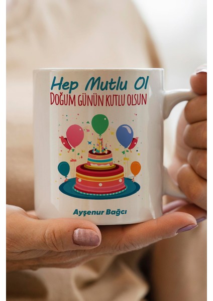 Yılbaşı Hediyesi Kişiye Özel Doğum Günü Baskılı Kupa Bardak