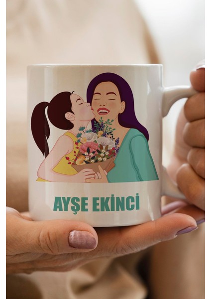 Yılbaşı Hediyesi Kişiye Özel Anneler Günü Baskılı Kupa Bardak