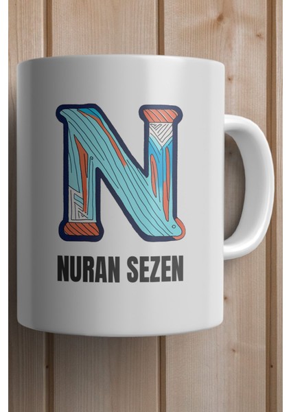 Yılbaşı Hediyesi Kişiye Özel N Harfi Baskılı Kupa Bardak fiyatları