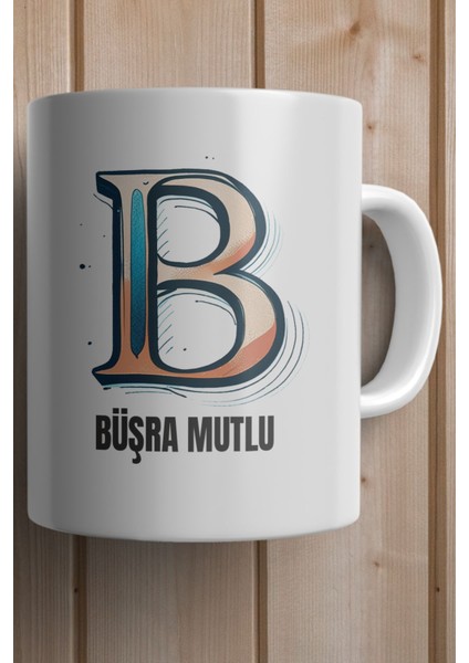 Yılbaşı Hediyesi Kişiye Özel B Harfi Baskılı Kupa Bardak fiyatları