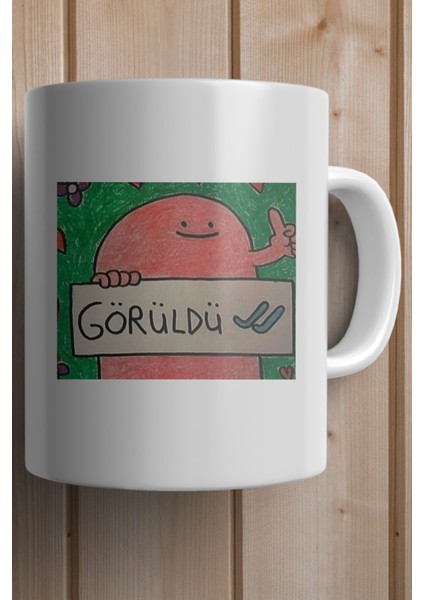 Görüldü Mavi Tik Baskılı Kupa Bardak fiyatları