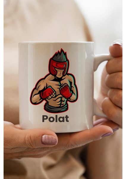 Dövüşçü Yılbaşı Hediyesi Kişiye Özel Kupa Bardak