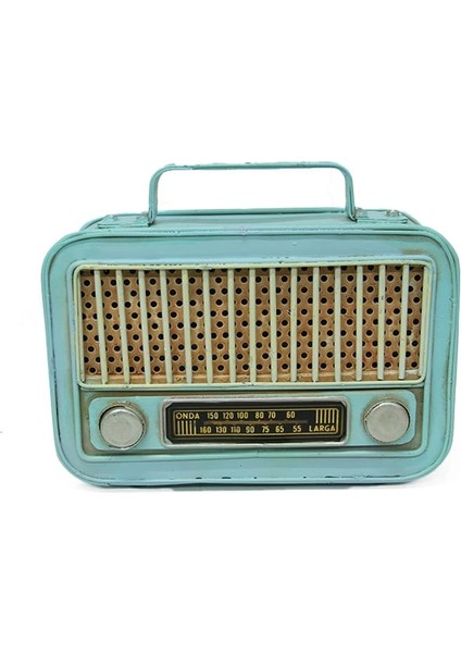 Vintage Tasarım Dekoratif Metal Radyo Kumbara ( Lisinya )