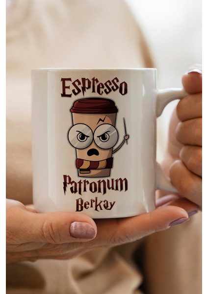 Yılbaşı Hediyesi Kişiye Özel Espresso Patronum Baskılı Kupa Bardak