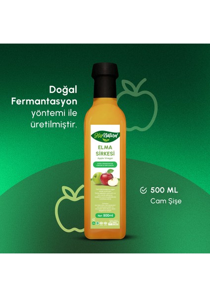 Organik Yıllanmış Elma Sirkesi Doğal Fermantasyon 500 Ml. fiyatları