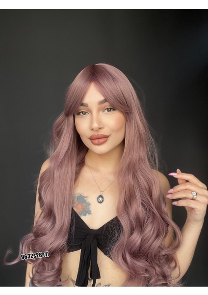 Ekstra Uzun Dalgalı Perçemli Medikal Fiber Peruk Leylak fiyatları