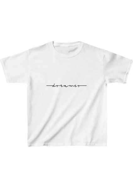 Çocuk Unisex Baskılı T-Shirt - Beyaz