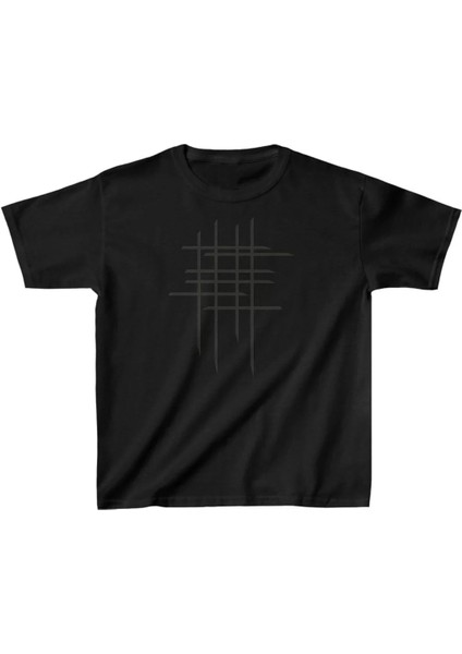 Çocuk Unisex Baskılı T-Shirt - Siyah