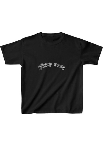 Çocuk Unisex Baskılı T-Shirt - Siyah